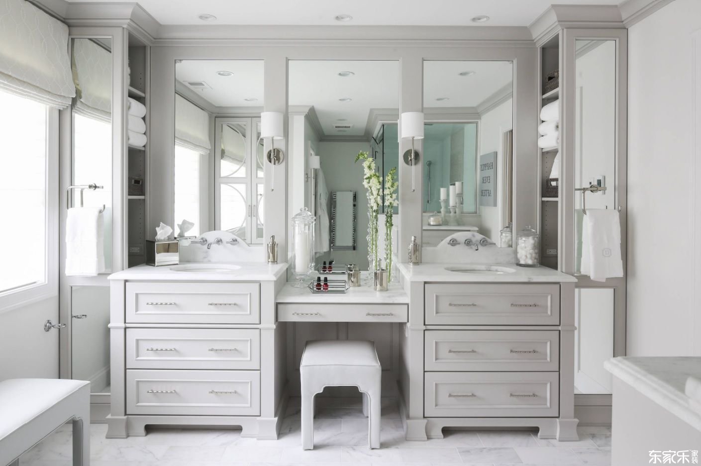 主浴室設想理念與實在的室內照片