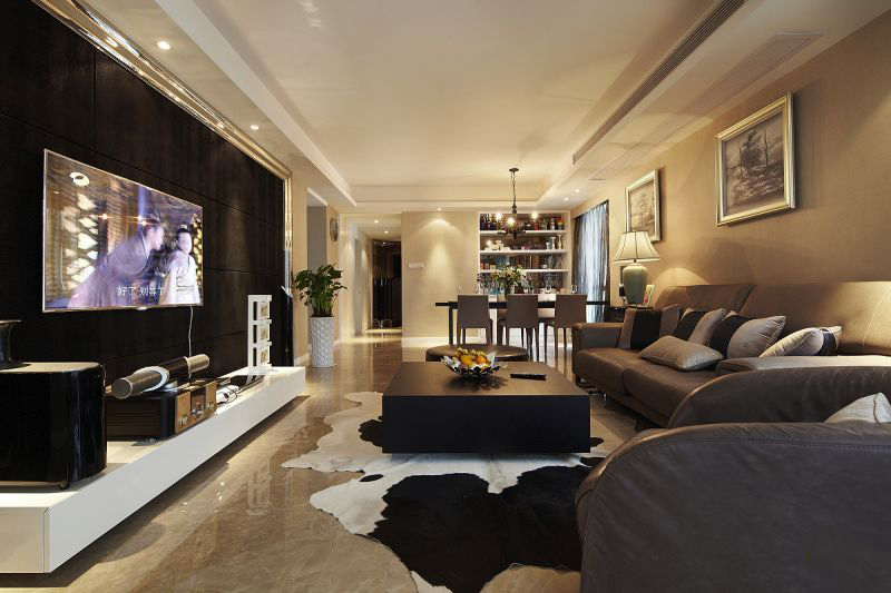 90平北歐裝修氣概客堂全景賞識圖