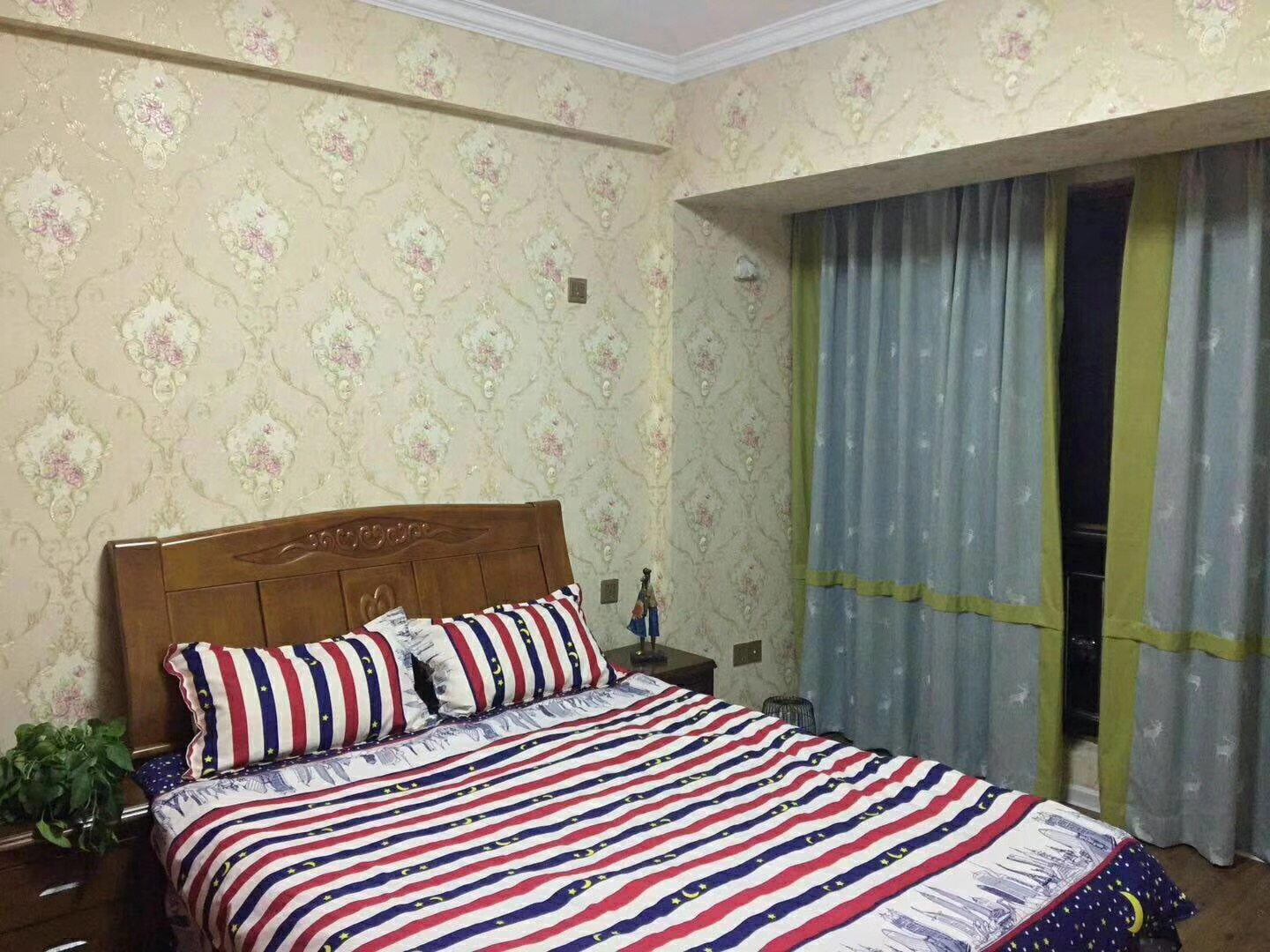 衡陽128平新中式次臥裝修成果圖