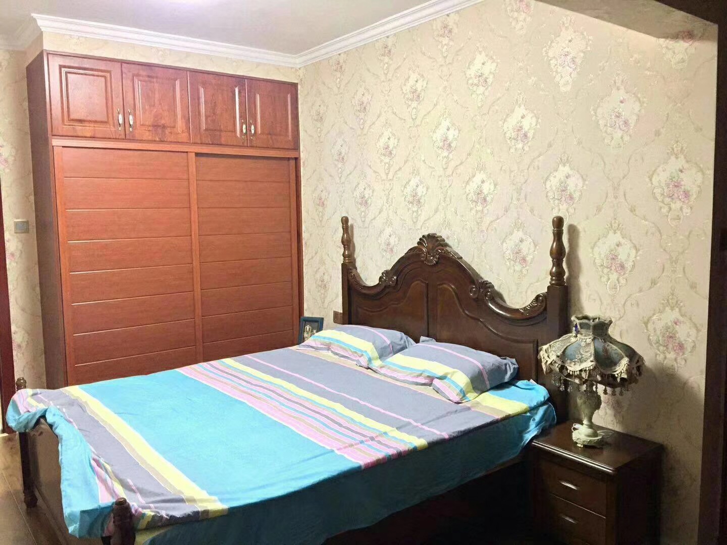 衡陽128平新中式次臥裝修成果圖