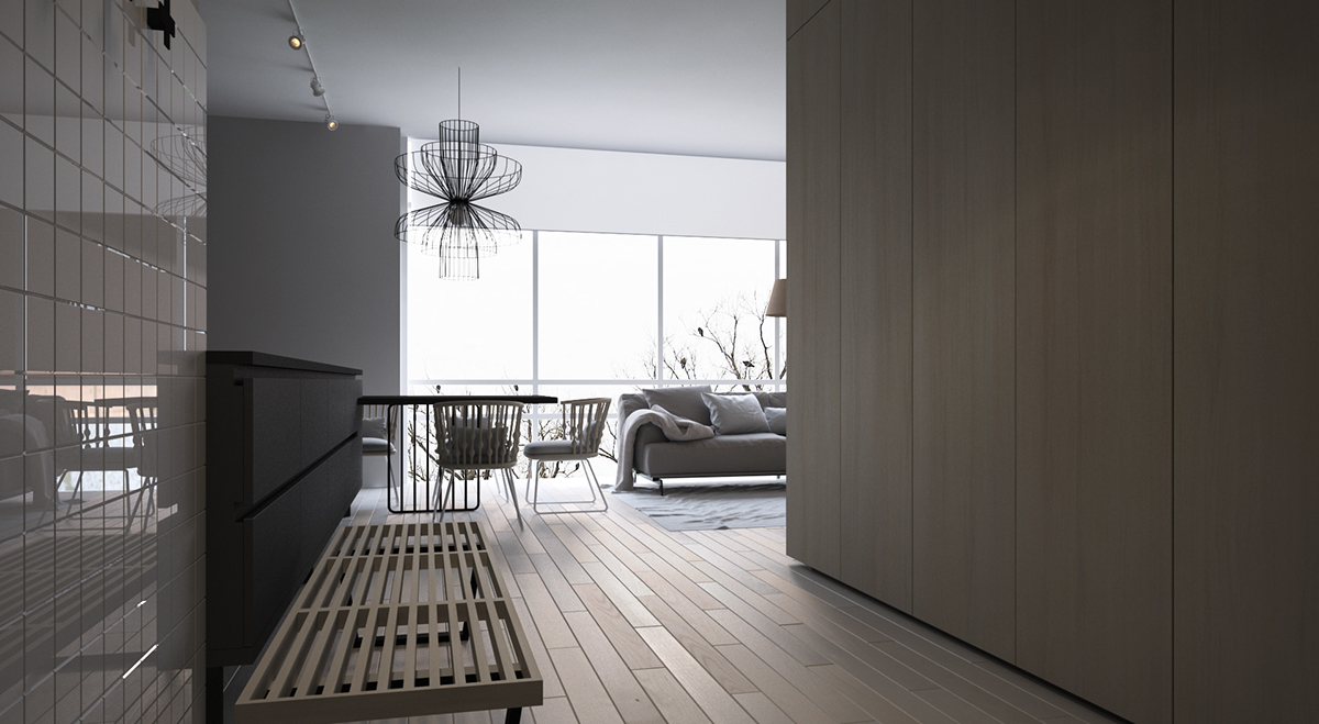 86平米北歐古代氣概客堂過道圖片