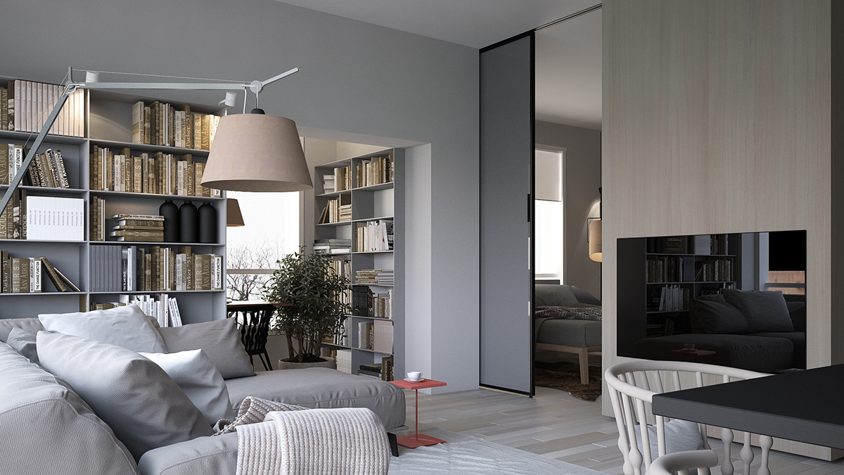 86平米北歐古代氣概書房裝修成果圖