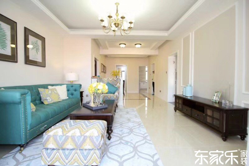 115平米古代繁復氣概客堂裝修成果圖