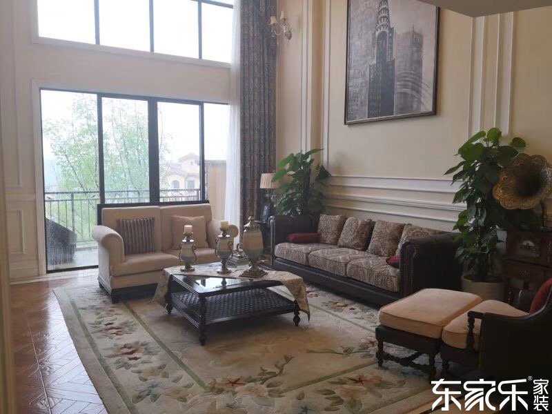 130平米歐式氣概客堂裝修成果圖