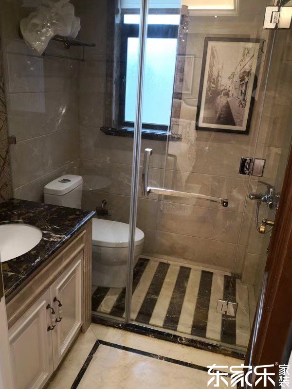 130平米歐式氣概洗手間裝修成果圖