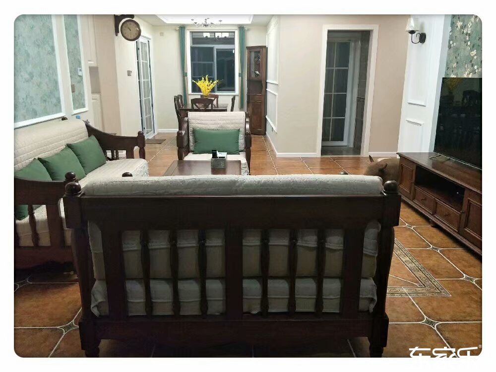 100平米地中海氣概客堂全景圖