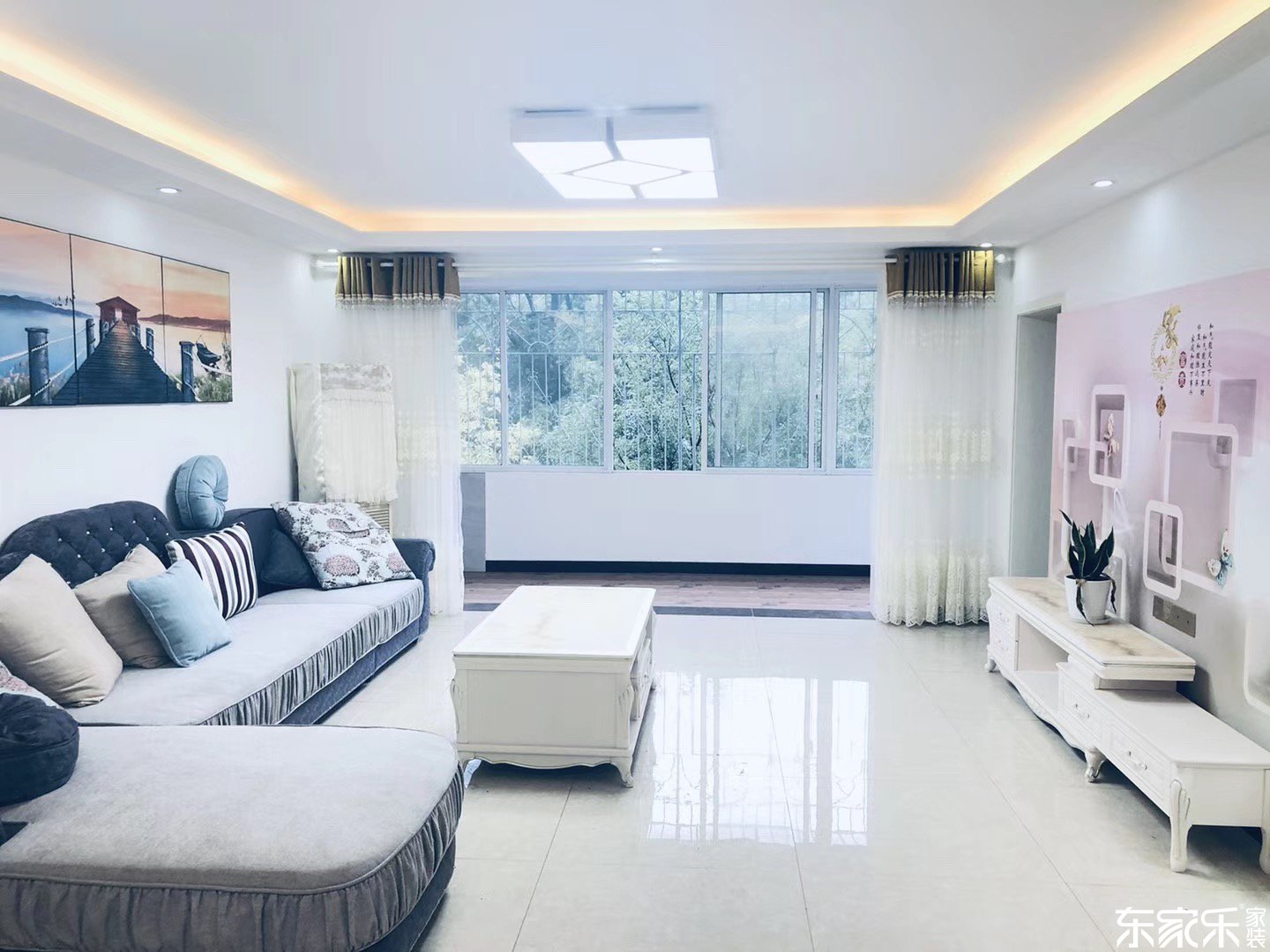 長沙恒大綠洲100平古代繁復氣概裝修案例