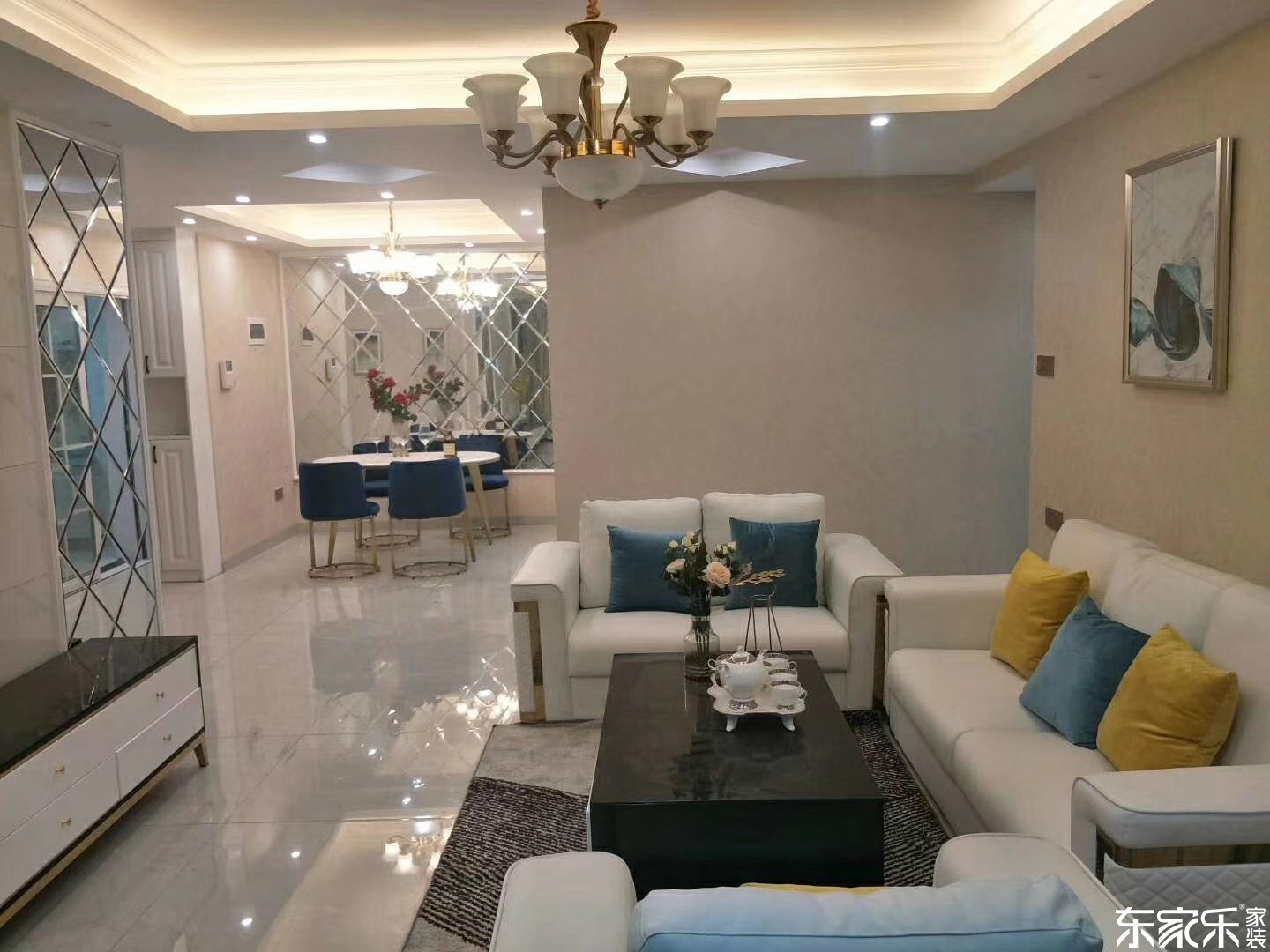 長沙湘糧國際90平米簡歐氣概裝修案例